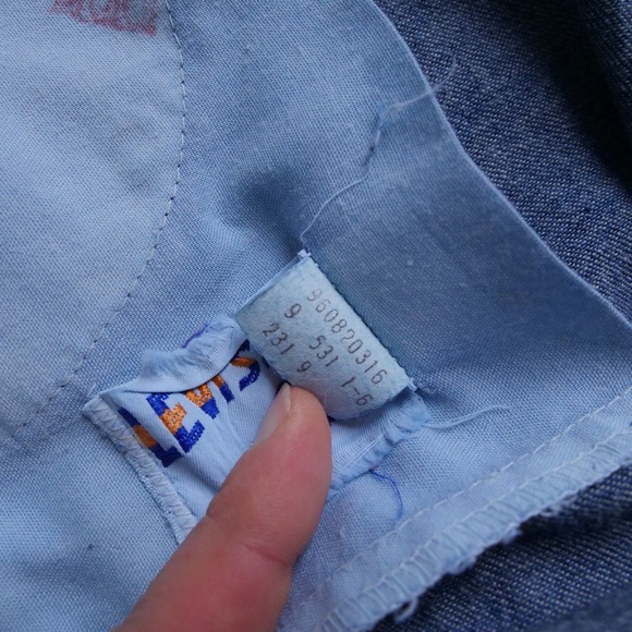 Great 70s orange tab Levi's denim‎ maxi skirt - Picture 6 of 11